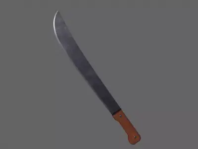 PBR Machete V2b Low-poly 3D model