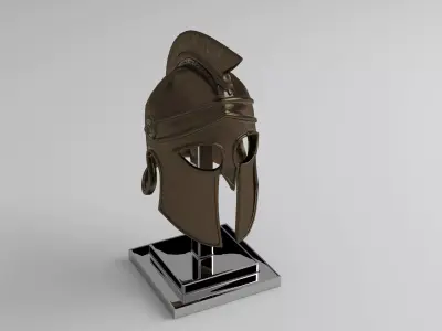 Medieval Helmet 3D model 2