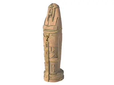 Queen Ankhesenamun Egyptian Mummy Sarcophagus Coffin Low-poly 3D model