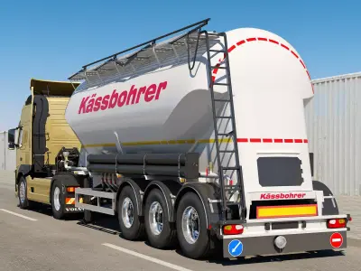 Volvo FM Silo Trailer 3D model