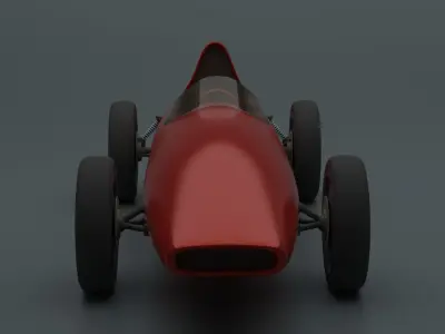 Racing Retro Car Free 3D model