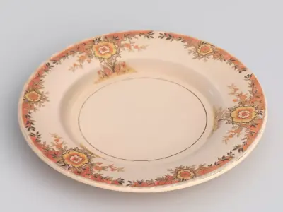 Antique and vintage plate v8 3D model