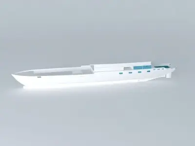 Big boat Free 3D model