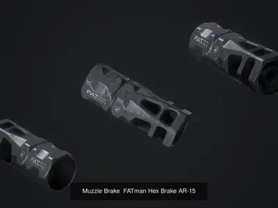 PBR MUZZLE BRAKES  3D Model Pack