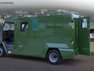 Armored Vehicle Green Simplified 3D model