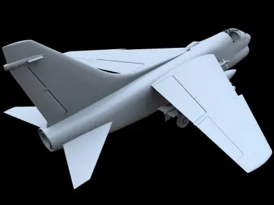 LTV A-7D Corsair II Free low-poly 3D model