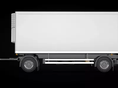 Two Axle Refrigerator Trailer 3D model
