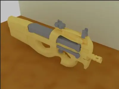 p90 gun 3D model