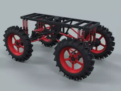 Chassis of Hill and Hole truck 3D model