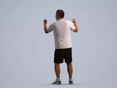 00566Omar008 - Adult Middle Eastern man exercising in athletic 3D model