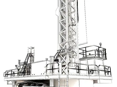 Rotary Drilling Rig 3D model