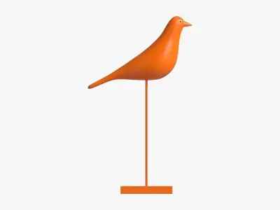 Abstract Ceramic Bird Figurine Free 3D model