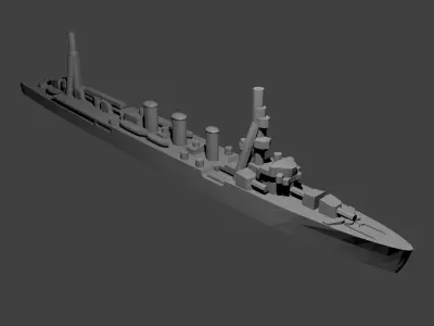 Japanese Kuma Class Cruiser 3D print model