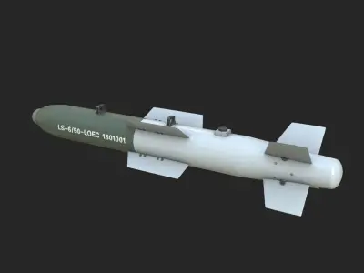 LS-6 50 kg glider guided bomb LS6 JSOW Low-poly 3D model