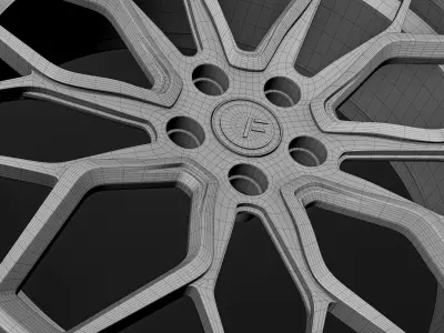 Wheel Force Flow Forged HE 1-FF Free 3D model