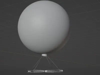 Chinese spy balloon Low-poly 3D model purchase