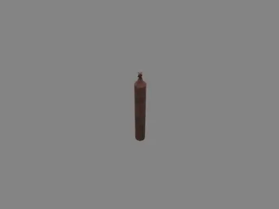 oxygen cylinder rusted Low-poly 3D model