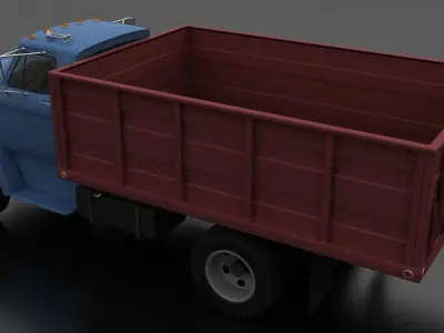 N-Series N-600 Grain Truck 1963 Low-poly 3D model