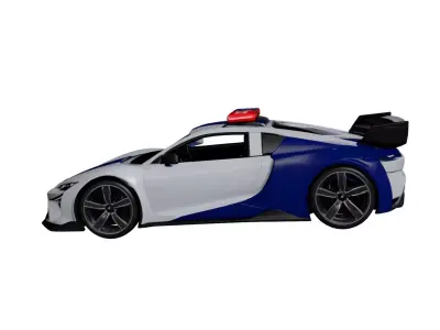 Concept Police Car Futuristic Law Enforcement Vehicle 3D model