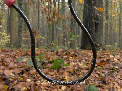 Hidan Triple-Bladed Scythe Senjata 3D model 3D model