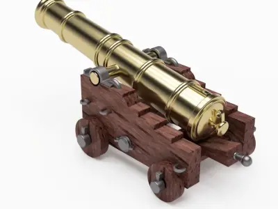 3d printable old english ship cannon 3D print model