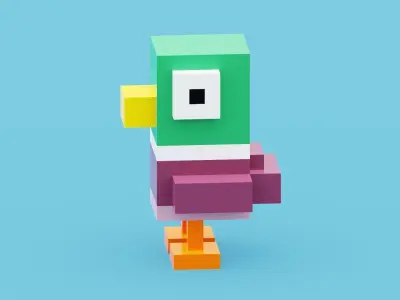 Minecraft Duck Low-poly 3D model
