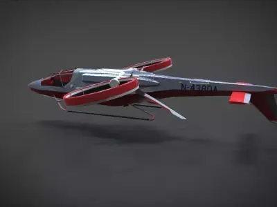 AorStars helicopter Low-poly 3D model