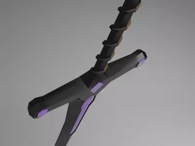 Low Poly Dark Fantasy Sword Free low-poly 3D model