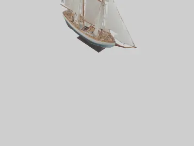 Sailing Boat model Low-poly 3D model