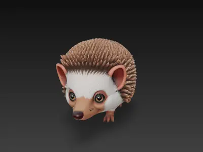 Hedgehog Realistic 3D Model - Low Poly Realistic Low-poly 3D model