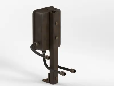 Industrial Power Switch Low-poly 3D model order