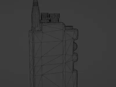 ANPRC 343 Modern Military Infantry Radio Model Game Ready Low-poly 3D model