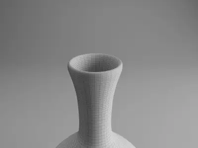 Modern Black Ceramic Vase Free 3D model