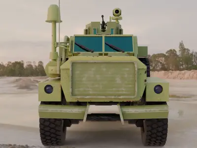 Cougar MRAP 6 x 6 Low-poly 3D model