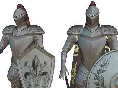 Statue of knight 3D model