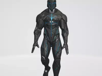 Free Cyberpunk Robo - Fully Rigged Free low-poly 3D model