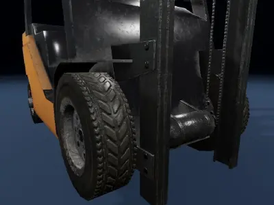 Forklift truck Low-poly 3D model purchase