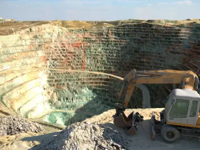 Scanned Opencast Mines Low-poly 3D model