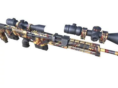 49-dsr50-gun model 3d game ready model Low-poly 3D model Low-poly 3D model