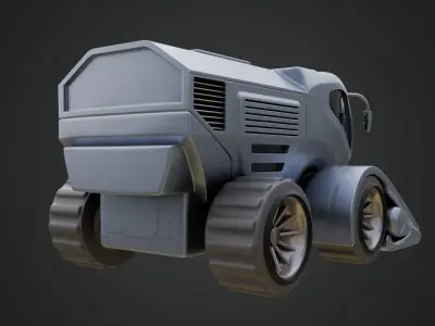 Civilian Use Snow Groomer 3D model