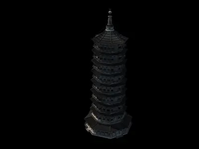 Chinese Ancient Pagoda pagoda 3D model