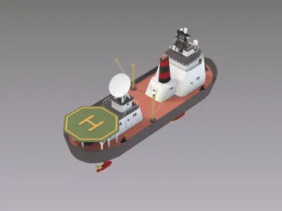 Cartoon Ice breaker 3D model