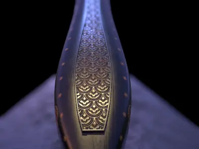 Medieval crossbow 3D model purchase