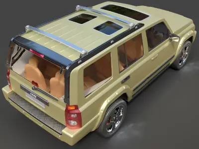 Detailed Jeep Commander 4x4 - Hyper-Realistic SUV Asset 3D model