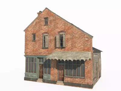 17th century town shops 3D model
