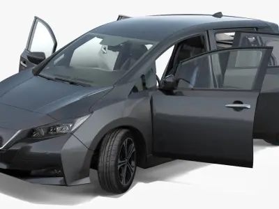 Nissan Leaf 2019 Rigged 3D model