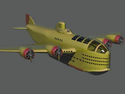  Flying submarine  Cruiser 3D model
