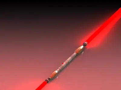 Sith Saber Staff  Double Lightsaber  Re-Imagined Concept Design Free 3D model
