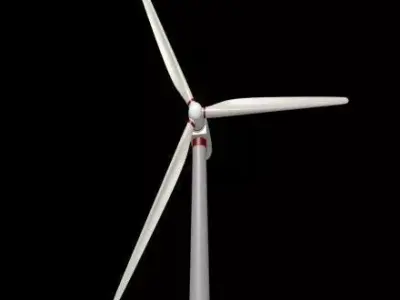 Windmill wind turbine Free low-poly 3D model