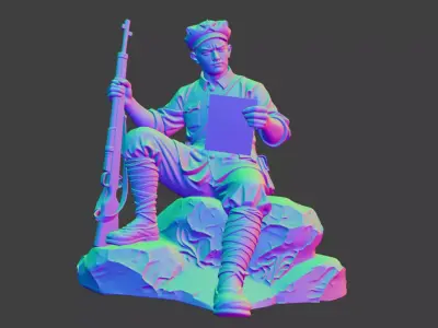 Military sculptures warrior sculptures military sculptures 3D print model
